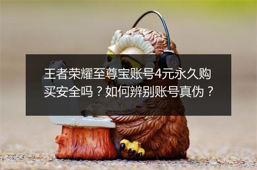 王者荣耀至尊宝账号4元永久购买安全吗？如何辨别账号真伪？