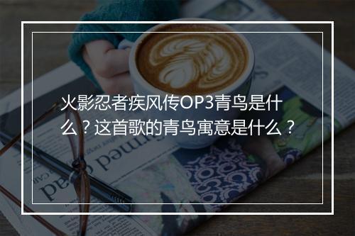 火影忍者疾风传OP3青鸟是什么？这首歌的青鸟寓意是什么？