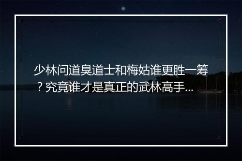 少林问道臭道士和梅姑谁更胜一筹？究竟谁才是真正的武林高手？