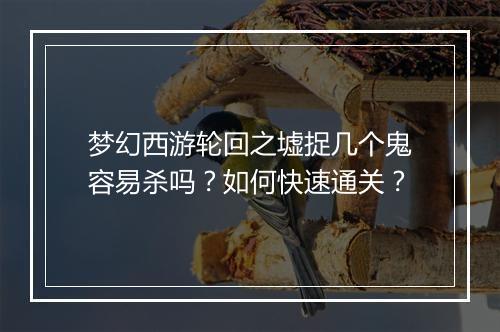 梦幻西游轮回之墟捉几个鬼容易杀吗？如何快速通关？