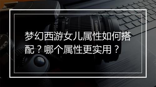 梦幻西游女儿属性如何搭配？哪个属性更实用？