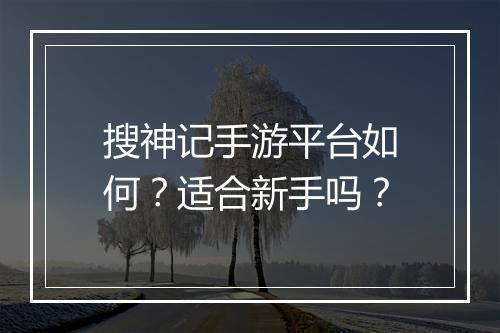 搜神记手游平台如何？适合新手吗？