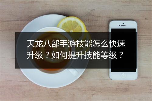 天龙八部手游技能怎么快速升级？如何提升技能等级？