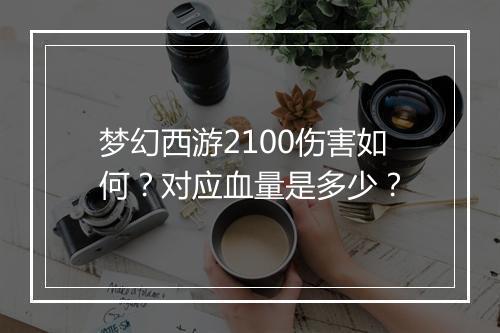 梦幻西游2100伤害如何？对应血量是多少？