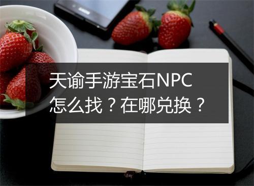天谕手游宝石NPC怎么找?在哪兑换?