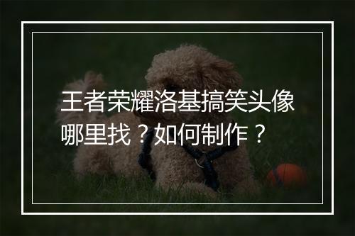 王者荣耀洛基搞笑头像哪里找?如何制作?