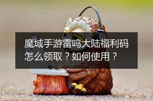 魔域手游雷鸣大陆福利码怎么领取？如何使用？