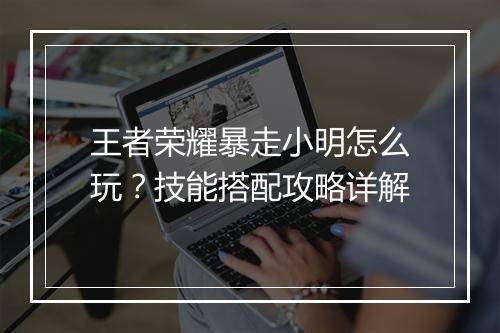 王者荣耀暴走小明怎么玩？技能搭配攻略详解