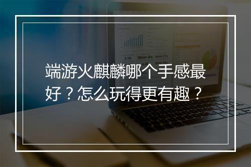 端游火麒麟哪个手感最好？怎么玩得更有趣？