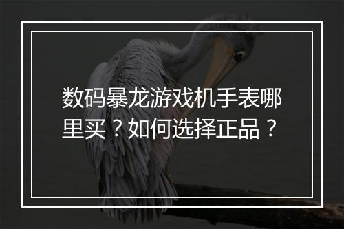 数码暴龙游戏机手表哪里买？如何选择正品？