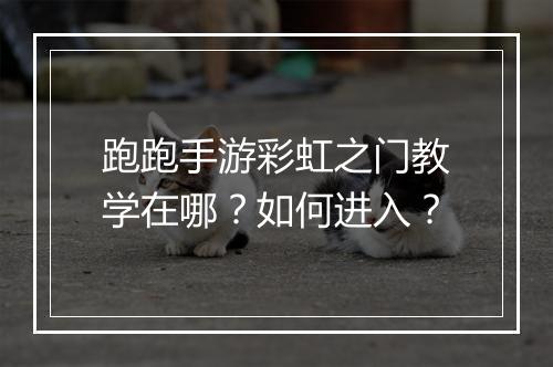 跑跑手游彩虹之门教学在哪？如何进入？