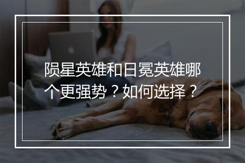 陨星英雄和日冕英雄哪个更强势？如何选择？