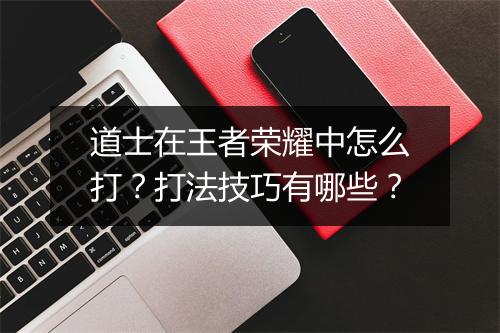 道士在王者荣耀中怎么打?打法技巧有哪些?