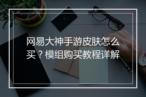 网易大神手游皮肤怎么买?模组购买教程详解