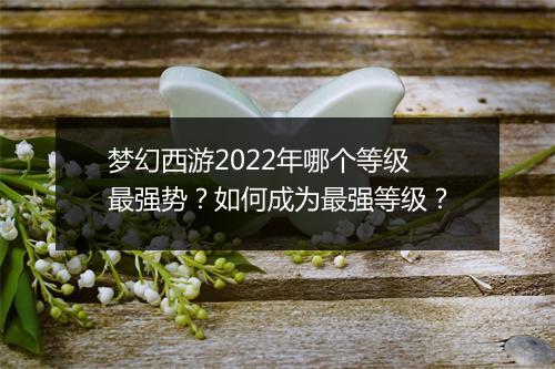梦幻西游2022年哪个等级最强势？如何成为最强等级？