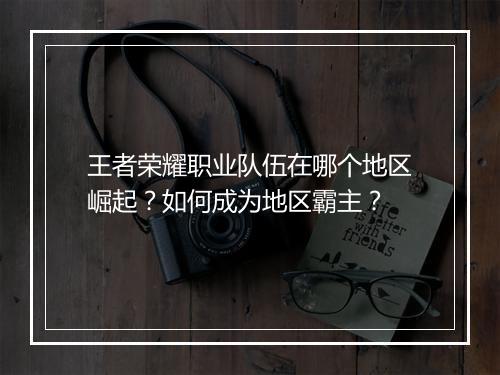 王者荣耀职业队伍在哪个地区崛起?如何成为地区霸主?