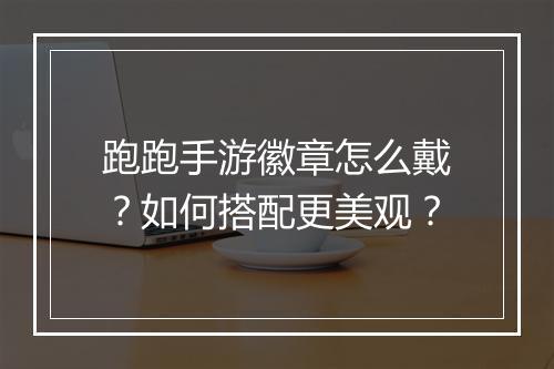 跑跑手游徽章怎么戴?如何搭配更美观?