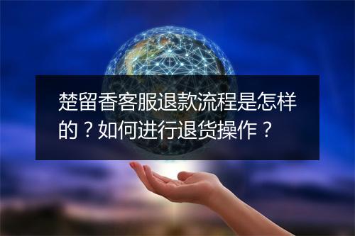 楚留香客服退款流程是怎样的?如何进行退货操作?