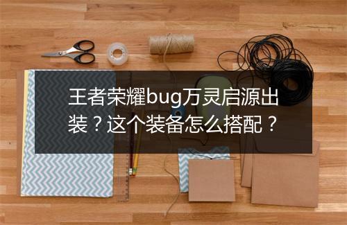 王者荣耀bug万灵启源出装?这个装备怎么搭配?