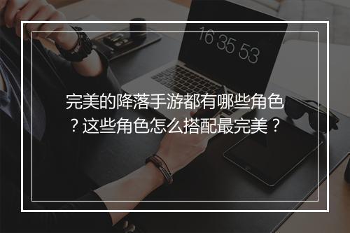 完美的降落手游都有哪些角色?这些角色怎么搭配最完美?
