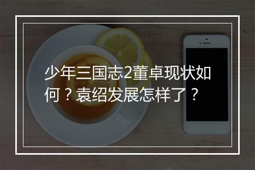 少年三国志2董卓现状如何?袁绍发展怎样了?