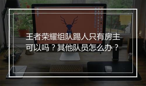 王者荣耀组队踢人只有房主可以吗？其他队员怎么办？