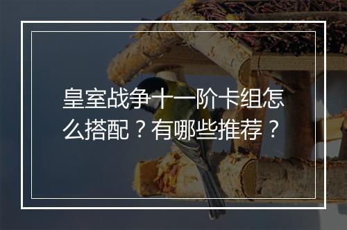 皇室战争十一阶卡组怎么搭配？有哪些推荐？