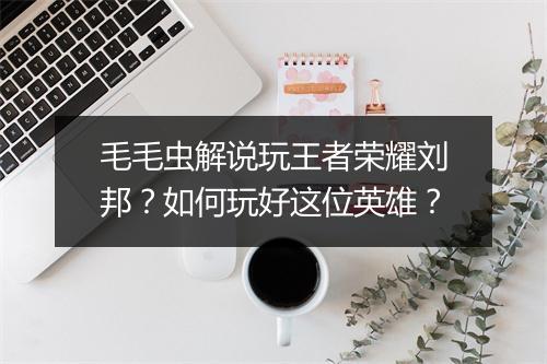 毛毛虫解说玩王者荣耀刘邦？如何玩好这位英雄？