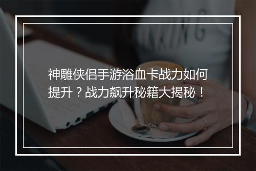 神雕侠侣手游浴血卡战力如何提升？战力飙升秘籍大揭秘！