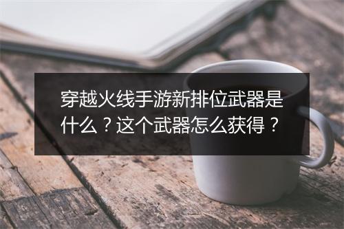 穿越火线手游新排位武器是什么？这个武器怎么获得？