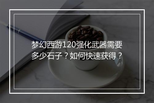 梦幻西游120强化武器需要多少石子？如何快速获得？
