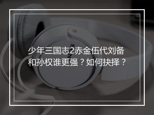 少年三国志2赤金伍代刘备和孙权谁更强？如何抉择？