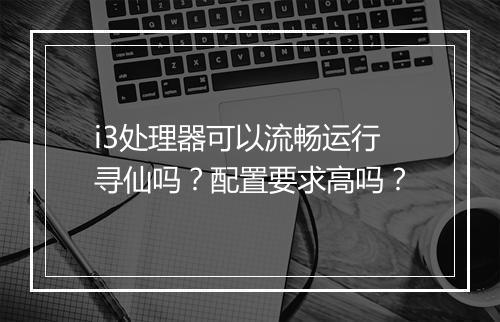 i3处理器可以流畅运行寻仙吗？配置要求高吗？