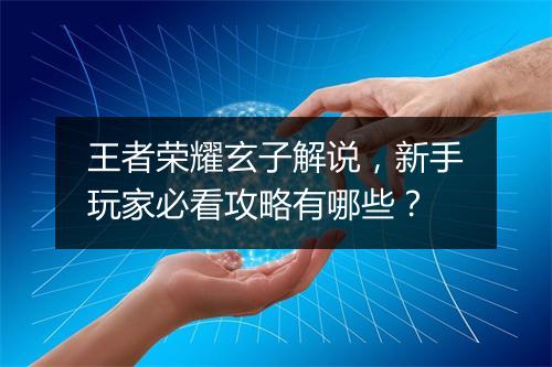 王者荣耀玄子解说,新手玩家必看攻略有哪些?