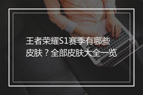 王者荣耀S1赛季有哪些皮肤?全部皮肤大全一览