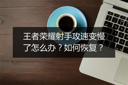 王者荣耀射手攻速变慢了怎么办?如何恢复?