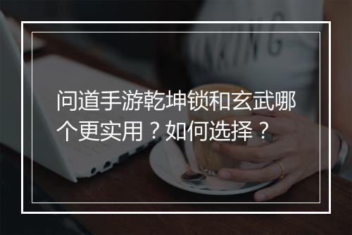 问道手游乾坤锁和玄武哪个更实用？如何选择？