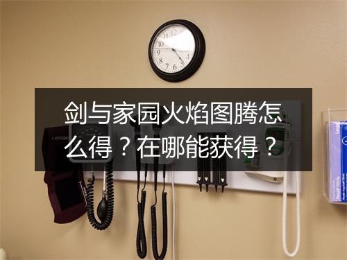 剑与家园火焰图腾怎么得？在哪能获得？