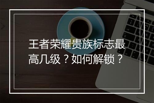 王者荣耀贵族标志最高几级?如何解锁?