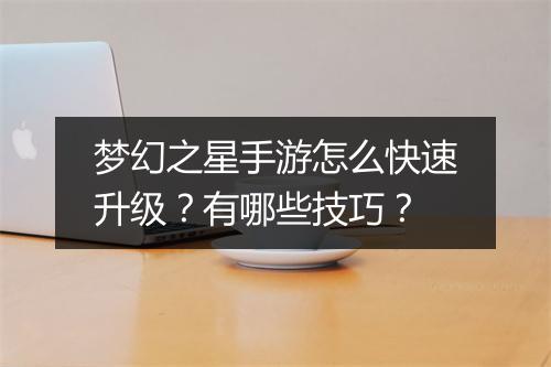 梦幻之星手游怎么快速升级？有哪些技巧？