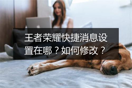 王者荣耀快捷消息设置在哪?如何修改?