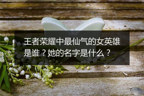 王者荣耀中最仙气的女英雄是谁?她的名字是什么?