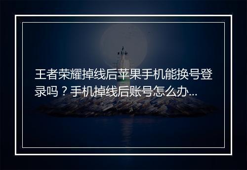 王者荣耀掉线后苹果手机能换号登录吗？手机掉线后账号怎么办？