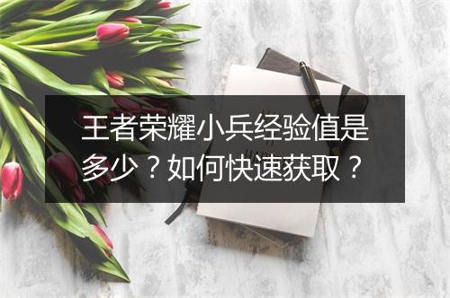 王者荣耀小兵经验值是多少？如何快速获取？