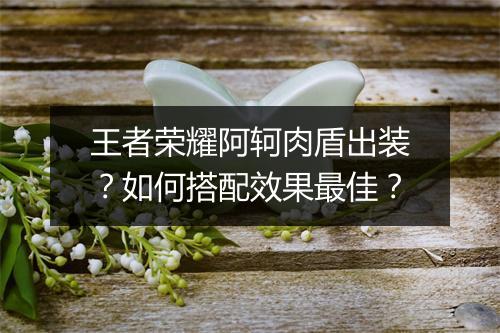 王者荣耀阿轲肉盾出装？如何搭配效果最佳？