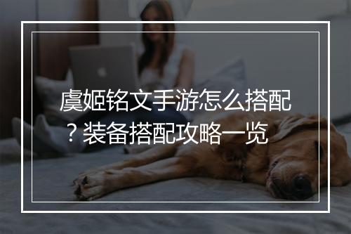 虞姬铭文手游怎么搭配?装备搭配攻略一览