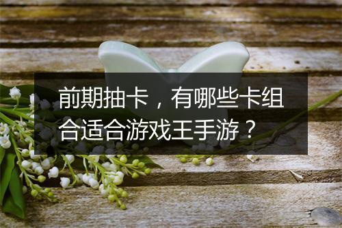 前期抽卡,有哪些卡组合适合游戏王手游?