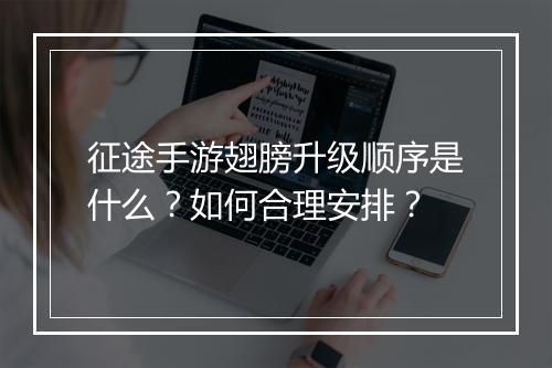 征途手游翅膀升级顺序是什么?如何合理安排?
