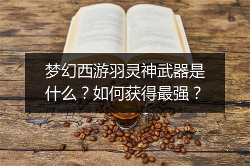 梦幻西游羽灵神武器是什么?如何获得最强?