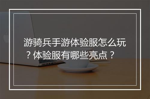 游骑兵手游体验服怎么玩?体验服有哪些亮点?